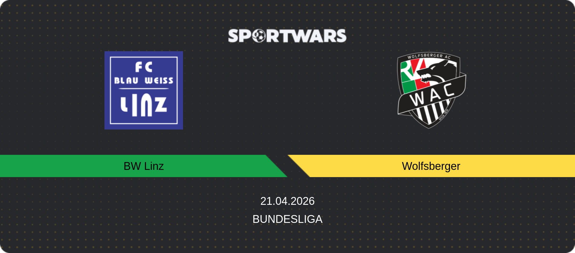 Match prediction BW Linz — Wolfsberger, Bundesliga, 21.04.2026