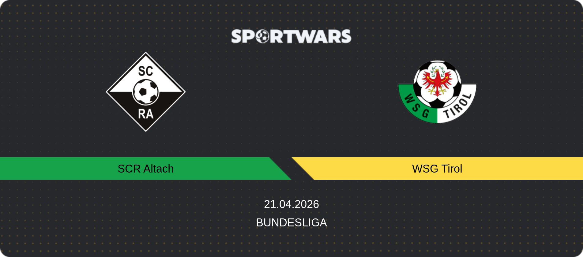 Match prediction SCR Altach — WSG Tirol, Bundesliga, 21.04.2026