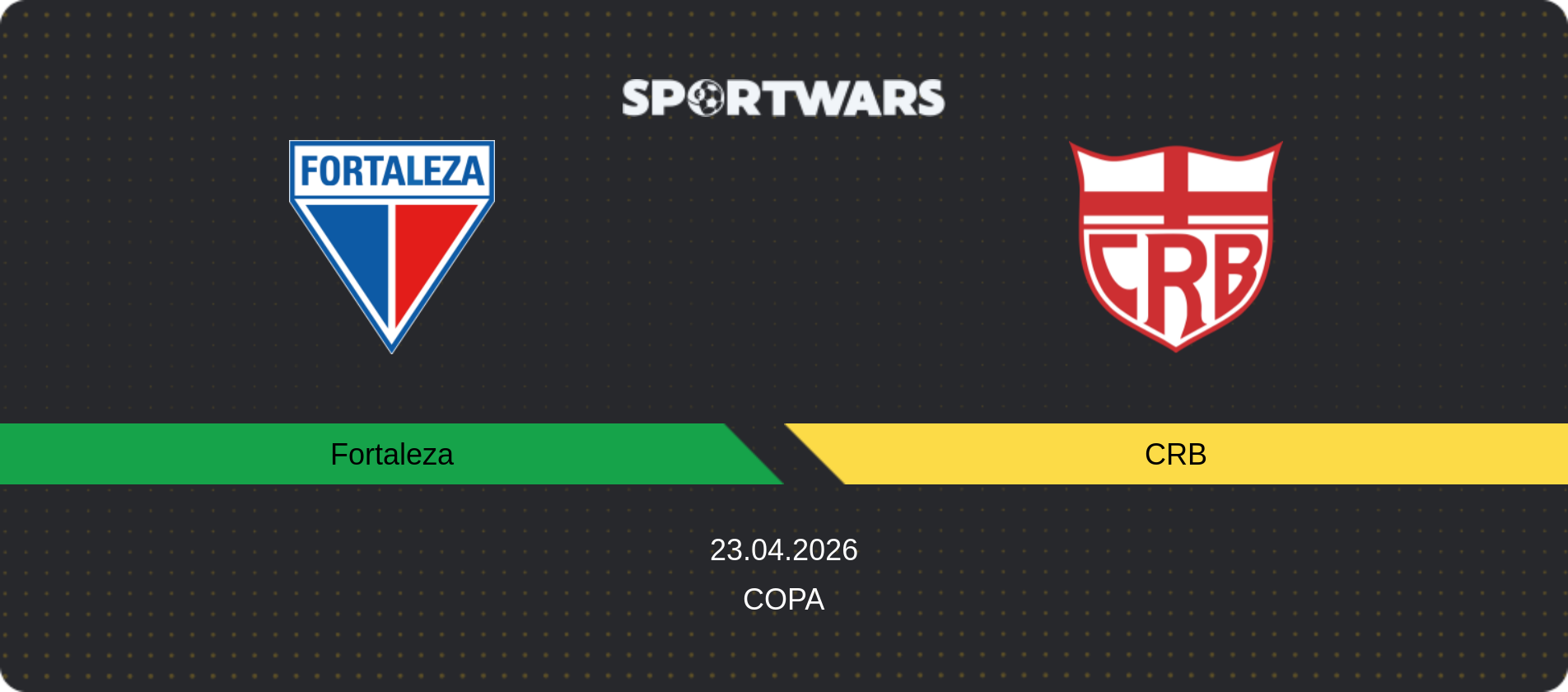 Match prediction Fortaleza — CRB, Copa, 23.04.2026