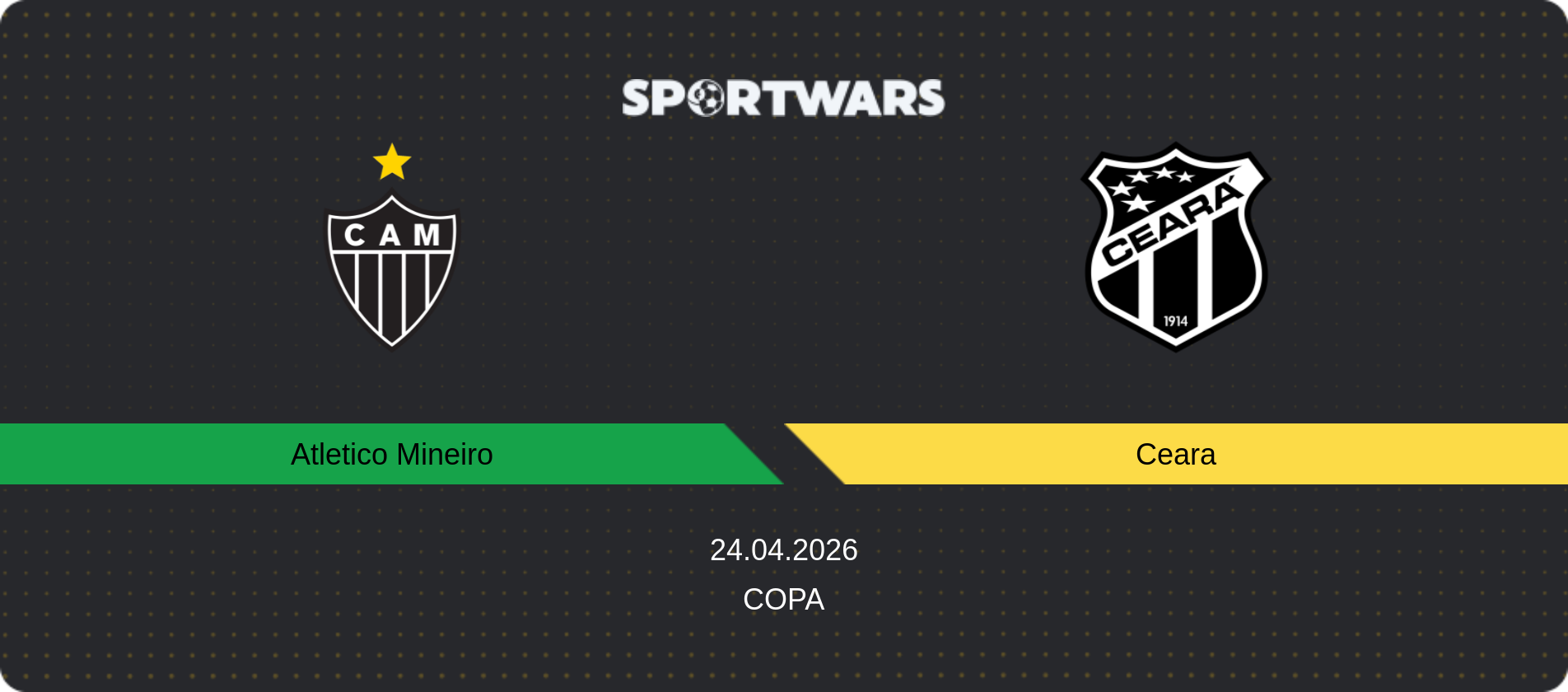 Match prediction Atletico Mineiro — Ceara, Copa, 24.04.2026