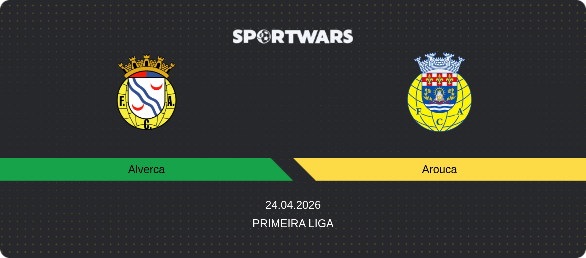 Match prediction Alverca — Arouca, Primeira Liga, 24.04.2026