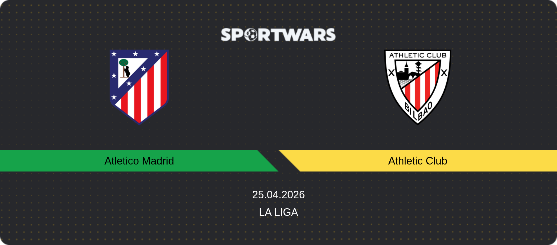 Match prediction Atletico Madrid — Athletic Club, La Liga, 25.04.2026