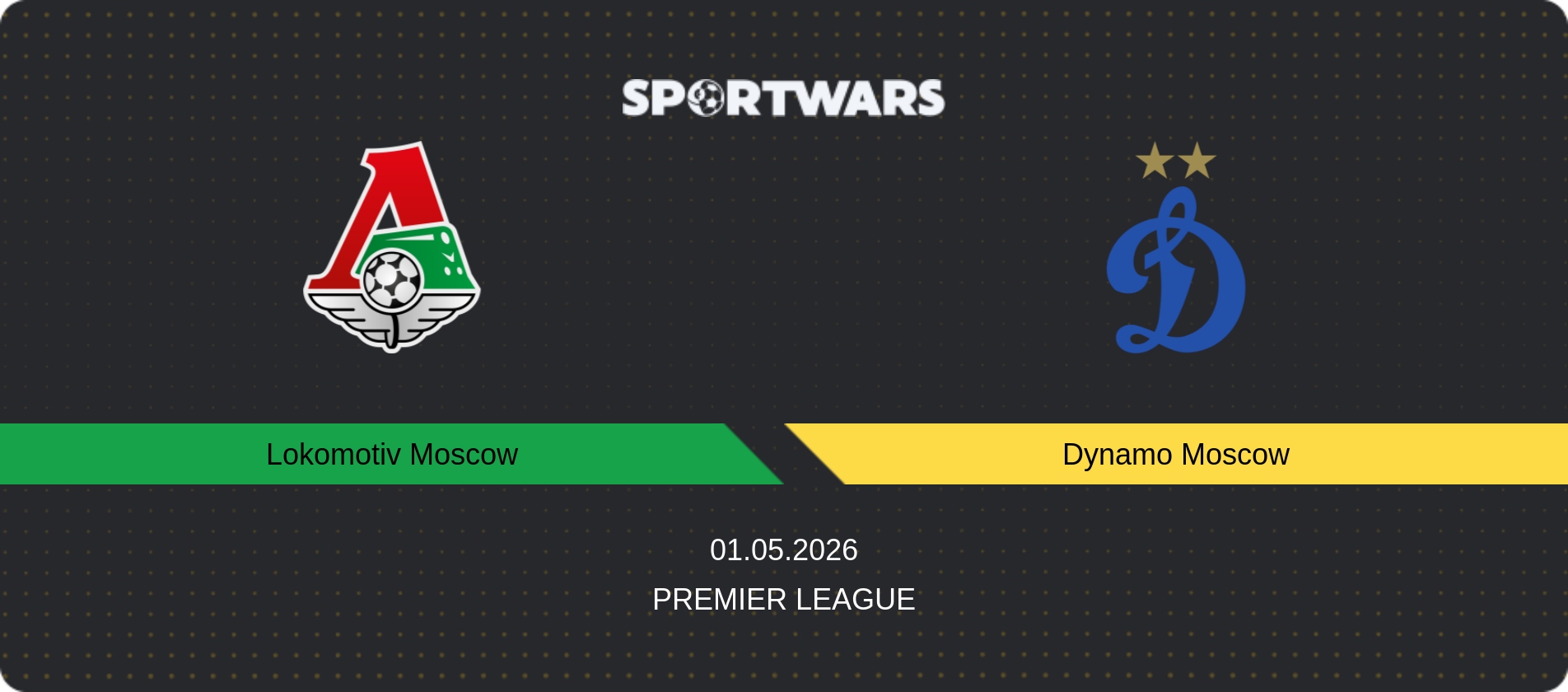 Match prediction Lokomotiv Moscow — Dynamo Moscow, Premier League, 01.05.2026