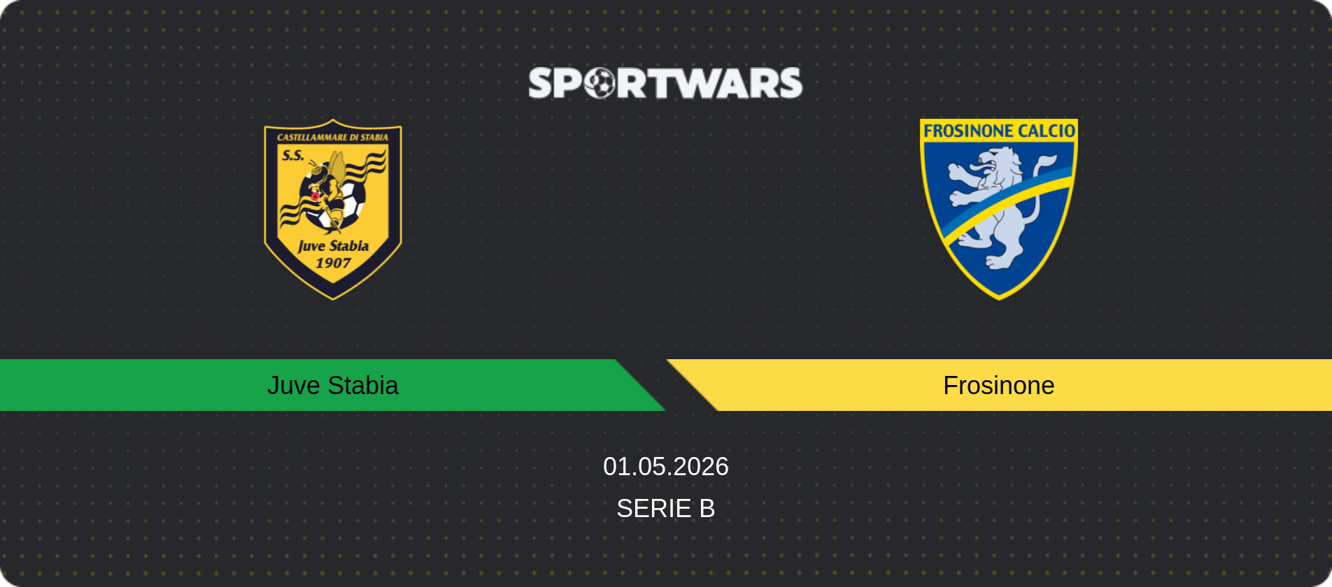 Match prediction Juve Stabia — Frosinone, Serie B, 01.05.2026