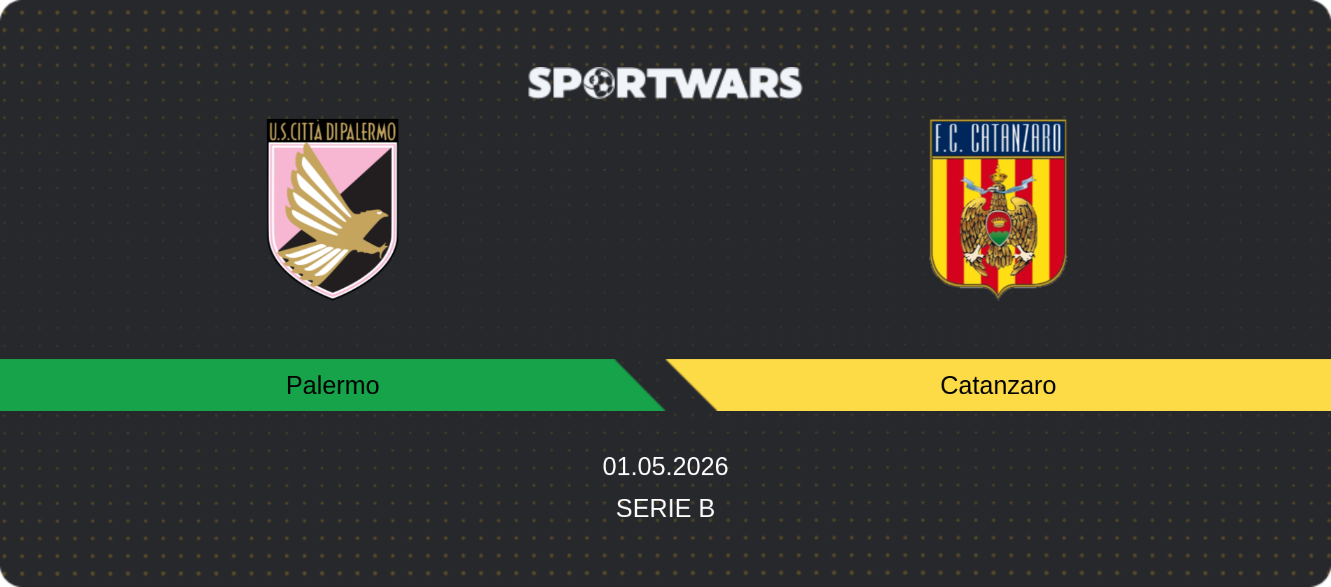 Match prediction Palermo — Catanzaro, Serie B, 01.05.2026