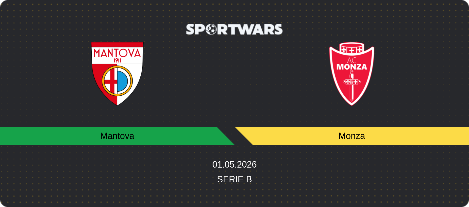 Match prediction Mantova — Monza, Serie B, 01.05.2026