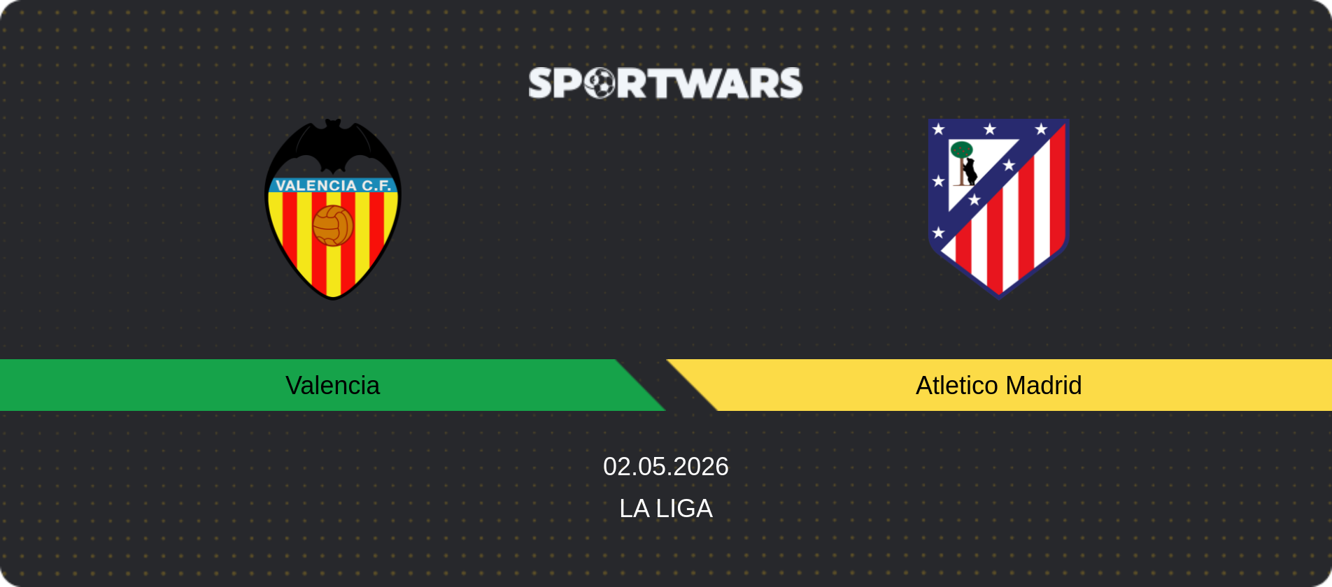 Match prediction Valencia — Atletico Madrid, La Liga, 02.05.2026