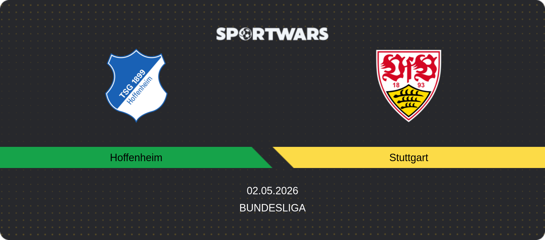 Match prediction Hoffenheim — Stuttgart, Bundesliga, 02.05.2026