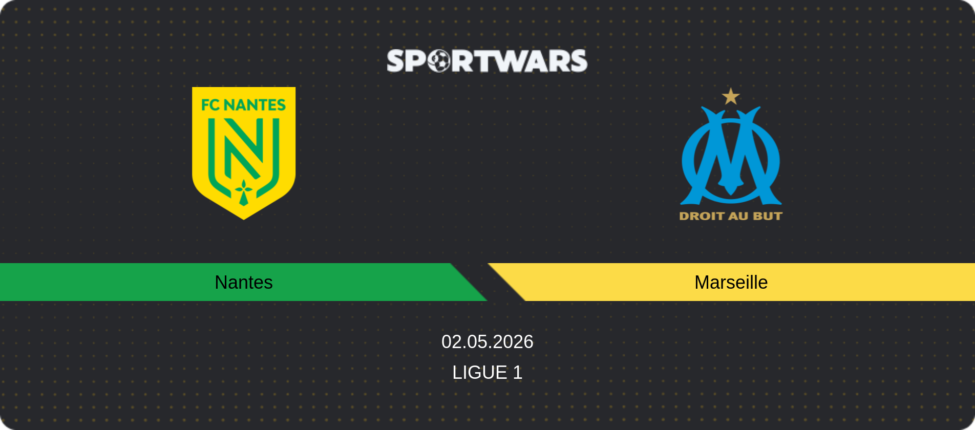 Match prediction Nantes — Marseille, Ligue 1, 02.05.2026