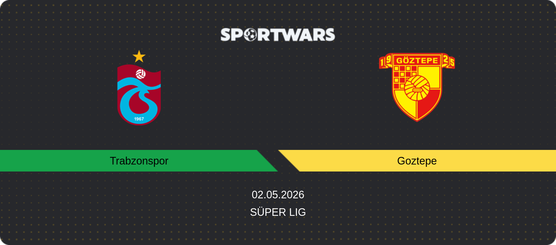 Match prediction Trabzonspor — Goztepe, Süper Lig, 02.05.2026