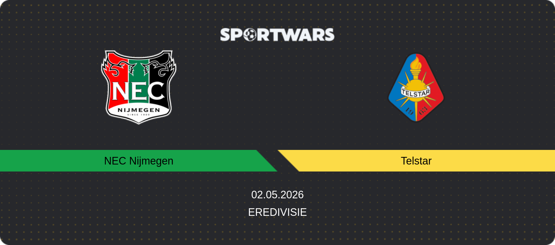 Match prediction NEC Nijmegen — Telstar, Eredivisie, 02.05.2026