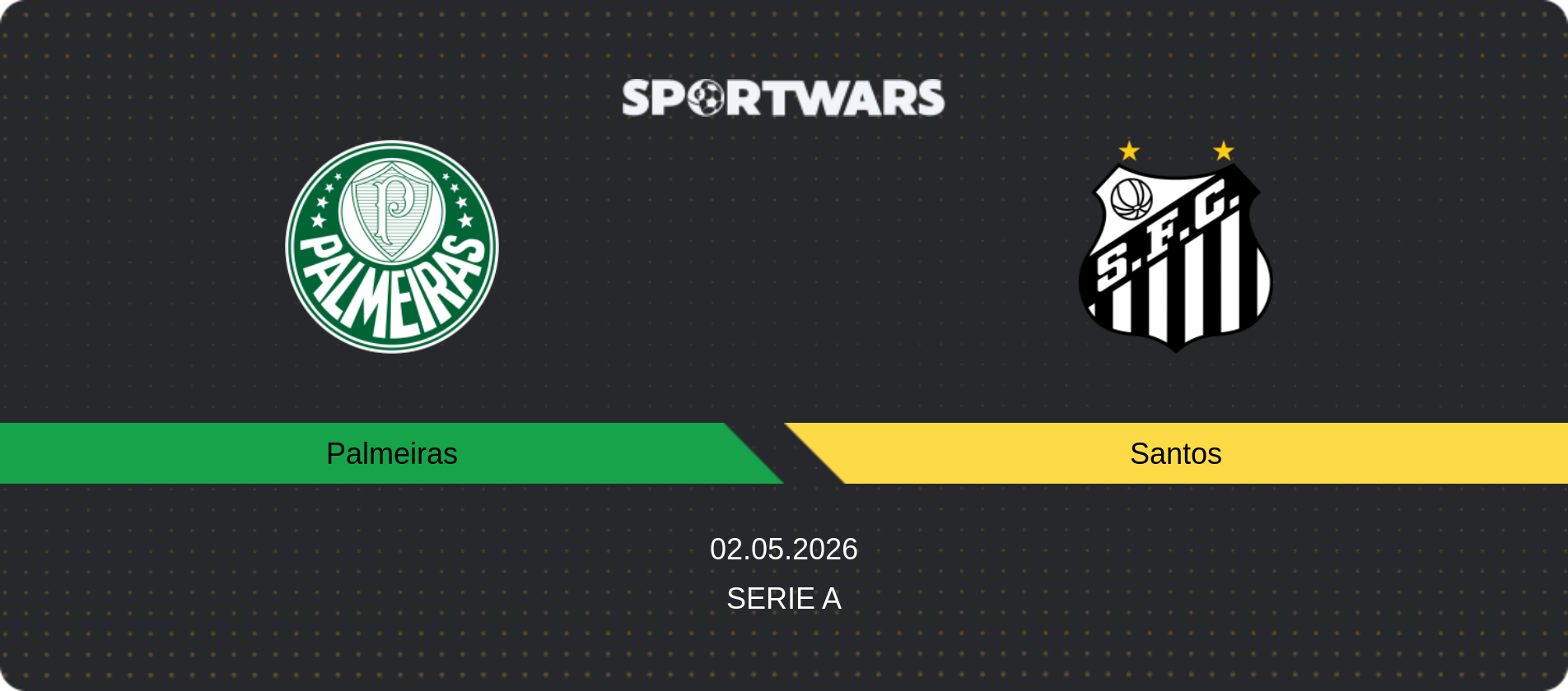 Match prediction Palmeiras — Santos, Serie A, 02.05.2026