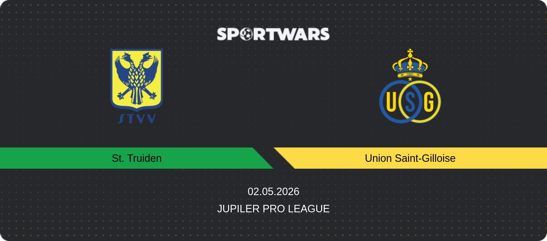 Match prediction St. Truiden — Union Saint-Gilloise, Jupiler Pro League, 02.05.2026