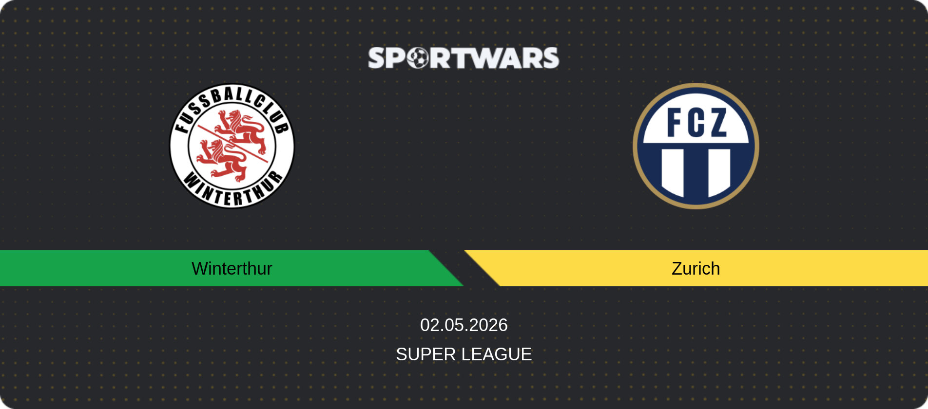 Match prediction Winterthur — Zurich, Super League, 02.05.2026
