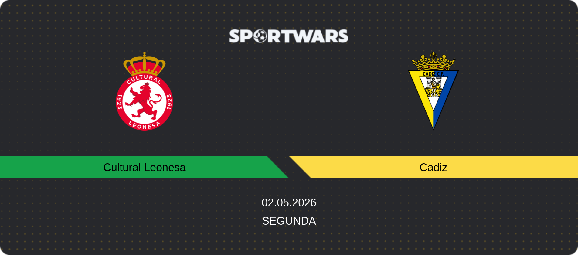 Match prediction Cultural Leonesa — Cadiz, Segunda, 02.05.2026