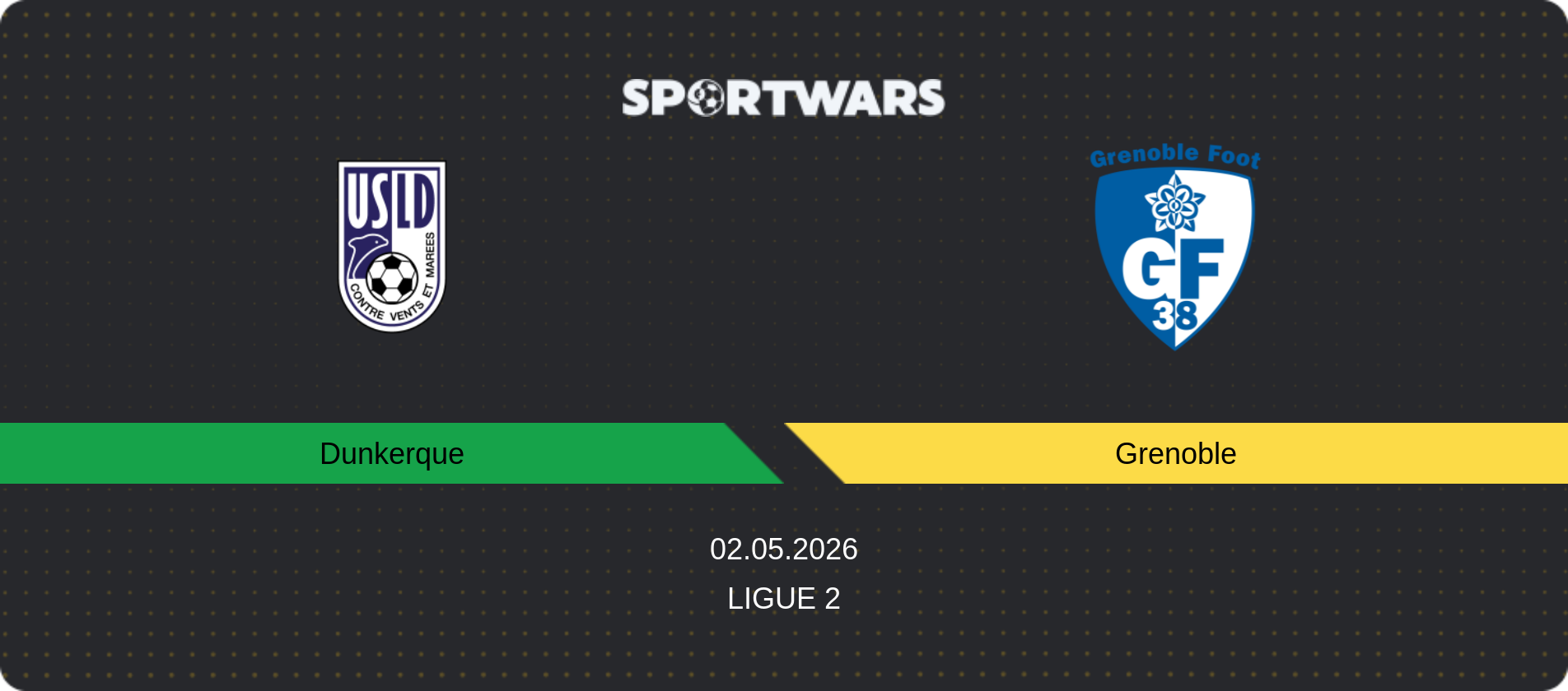 Match prediction Dunkerque — Grenoble, Ligue 2, 02.05.2026