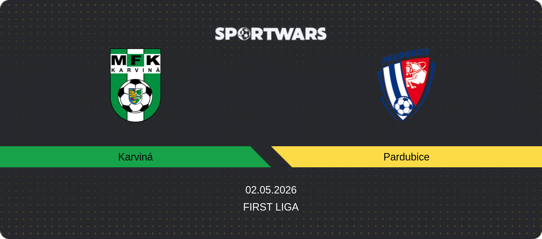 Match prediction Karviná — Pardubice, First Liga, 02.05.2026