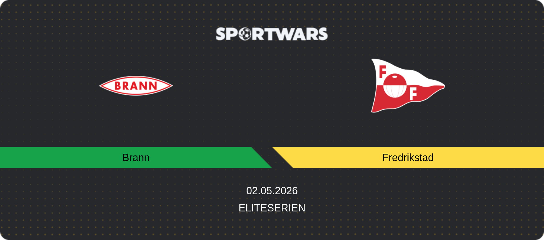 Match prediction Brann — Fredrikstad, Eliteserien, 02.05.2026