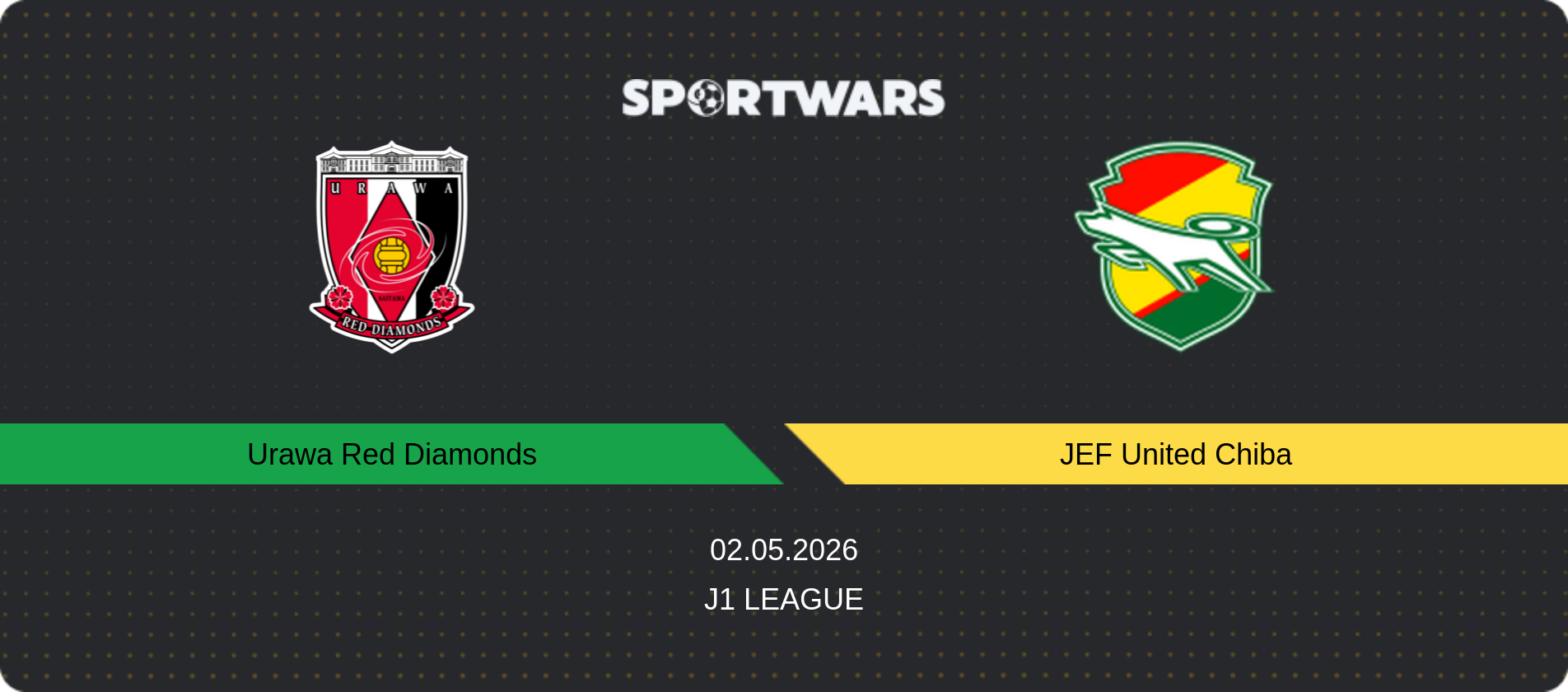Match prediction Urawa Red Diamonds — JEF United Chiba, J1 League, 02.05.2026