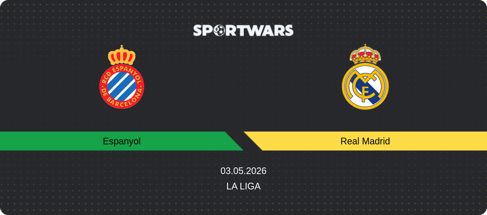 Match prediction Espanyol — Real Madrid, La Liga, 03.05.2026