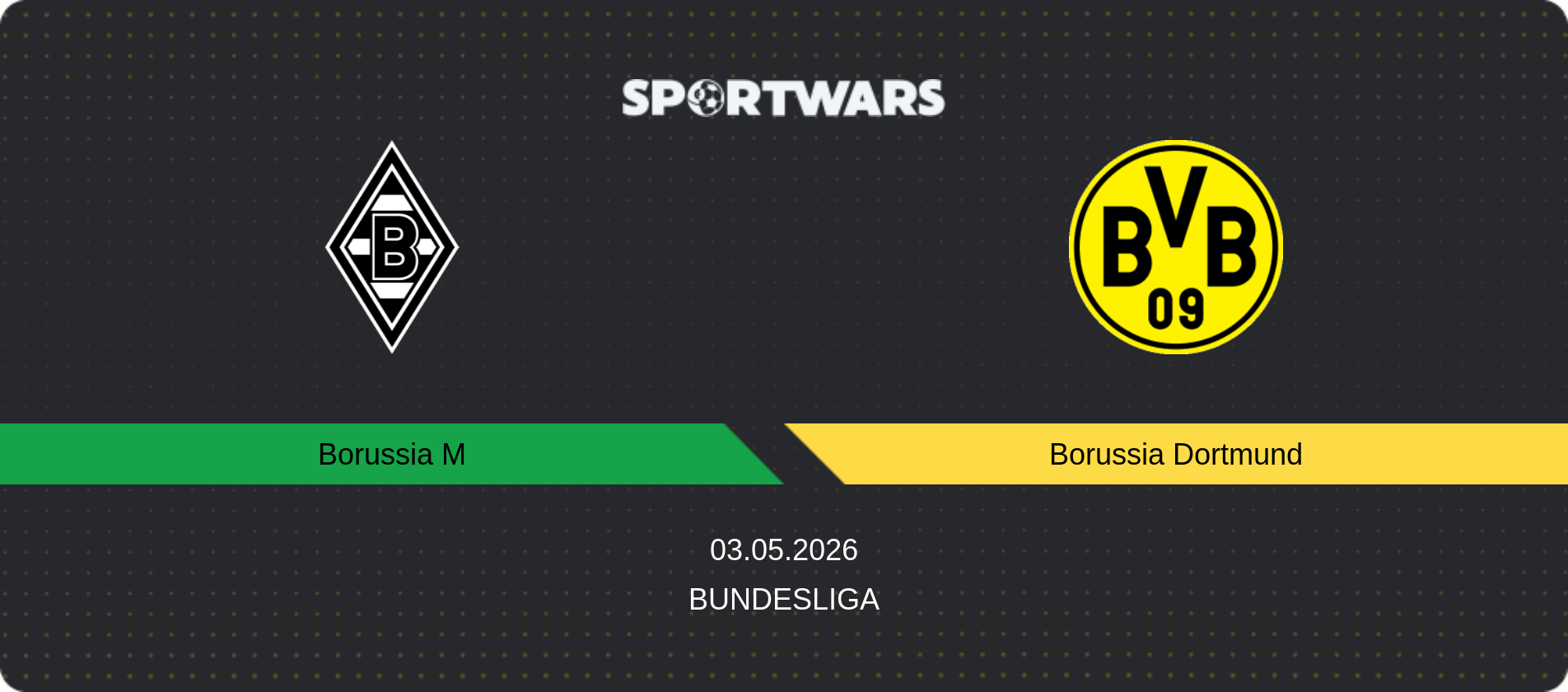 Match prediction Borussia M — Borussia Dortmund, Bundesliga, 03.05.2026