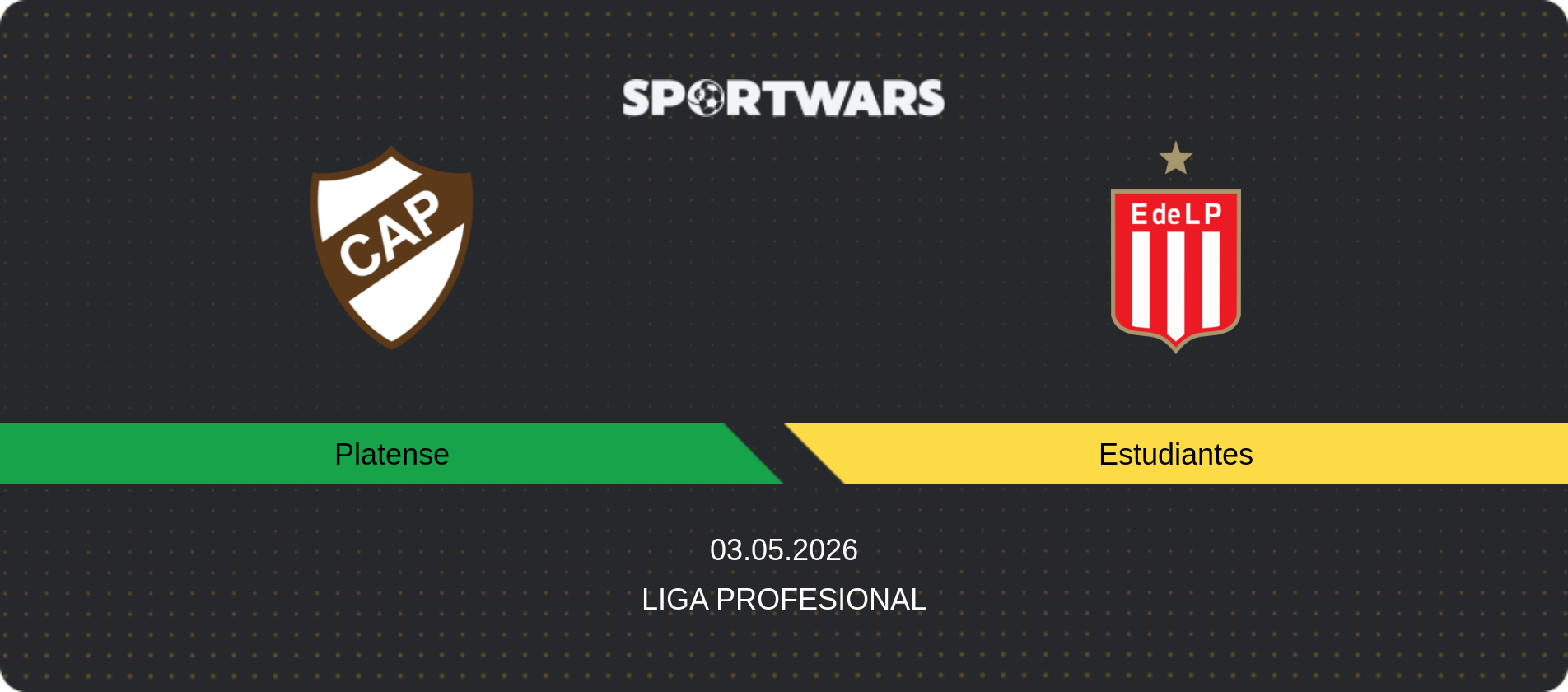 Match prediction Platense — Estudiantes, Liga Profesional, 03.05.2026