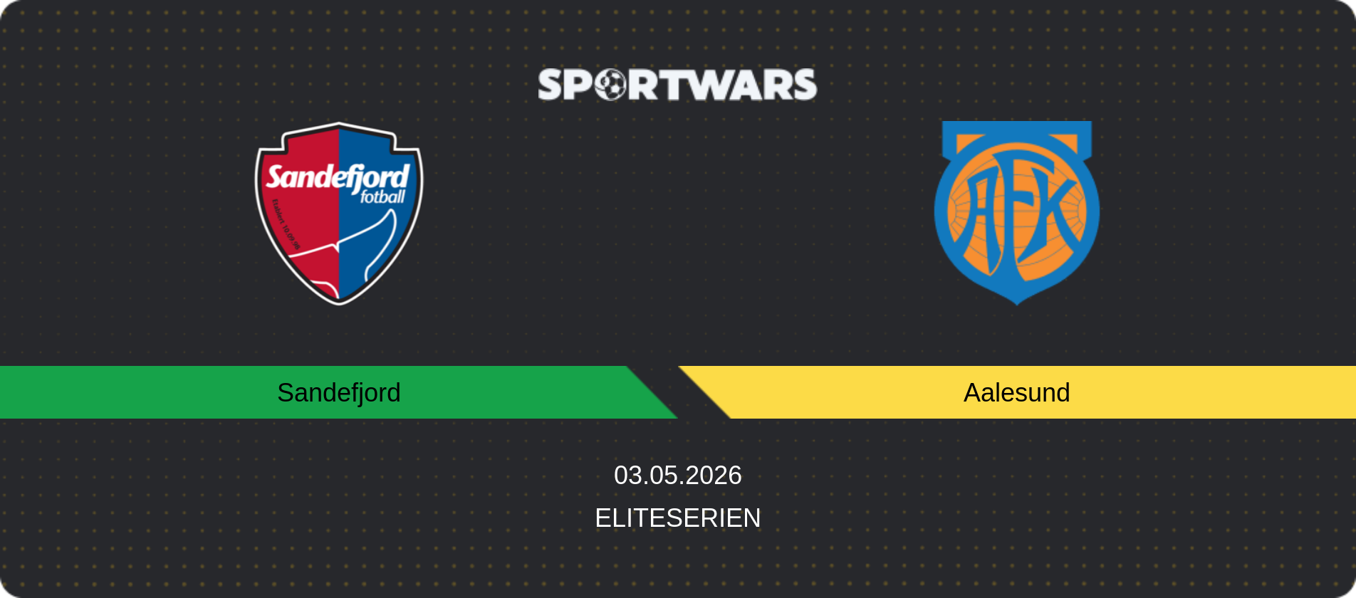 Match prediction Sandefjord — Aalesund, Eliteserien, 03.05.2026
