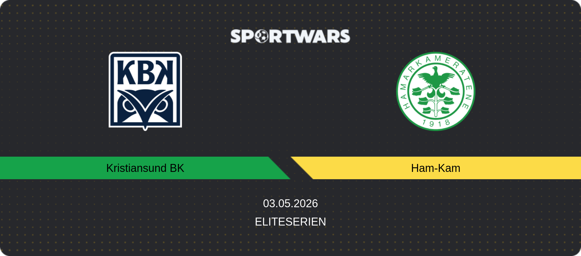 Match prediction Kristiansund BK — Ham-Kam, Eliteserien, 03.05.2026