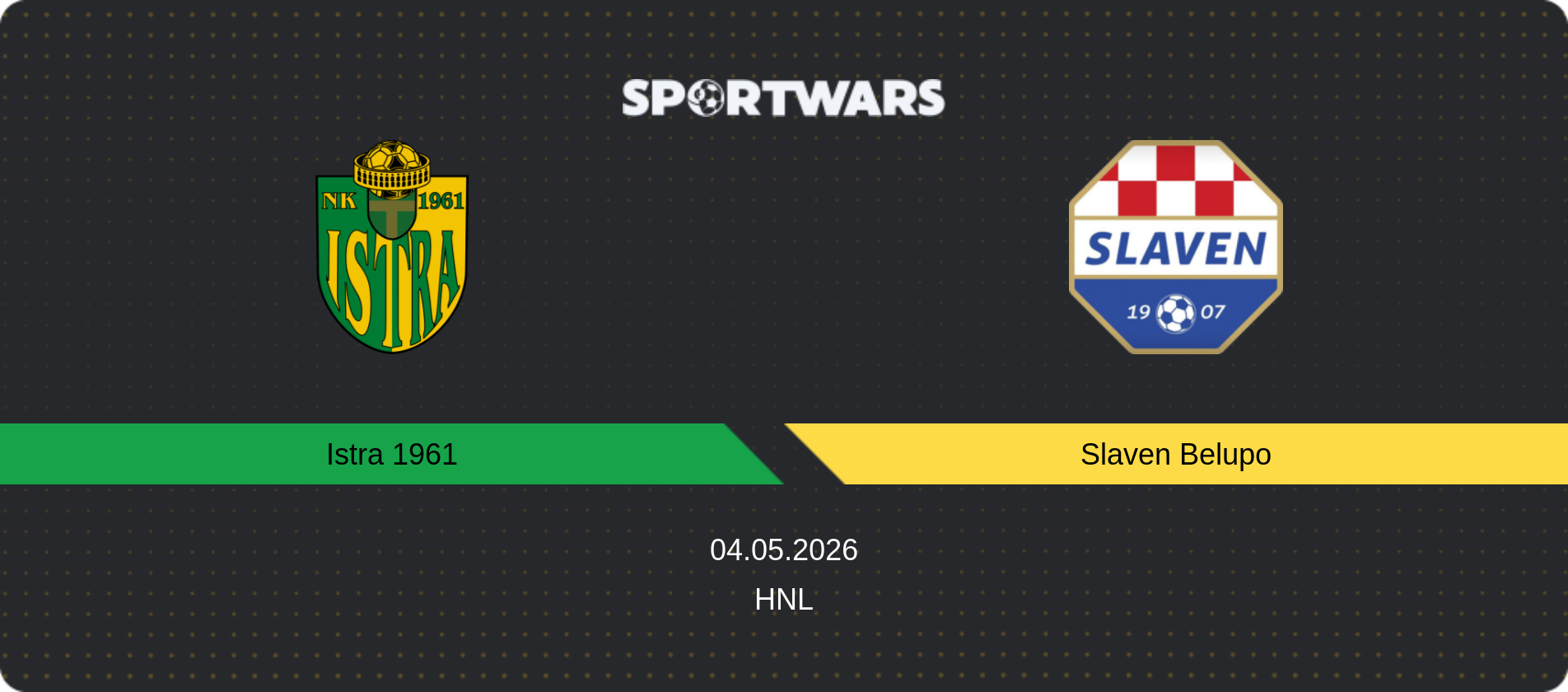 Match prediction Istra 1961 — Slaven Belupo, HNL, 04.05.2026