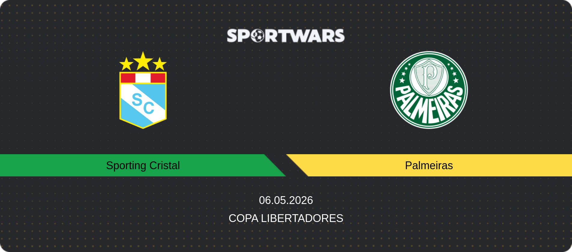 Match prediction Sporting Cristal — Palmeiras, Copa Libertadores, 06.05.2026