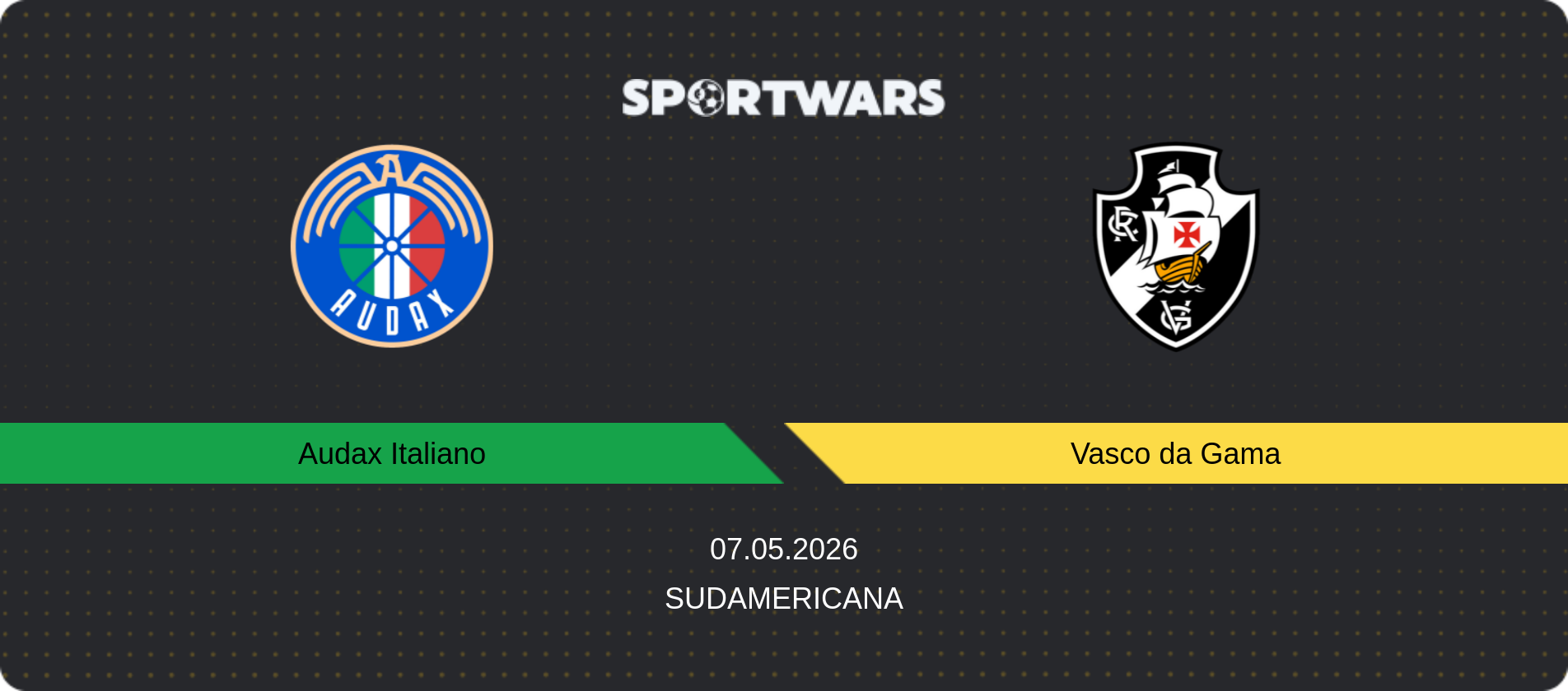 Match prediction Audax Italiano — Vasco da Gama, Sudamericana, 07.05.2026