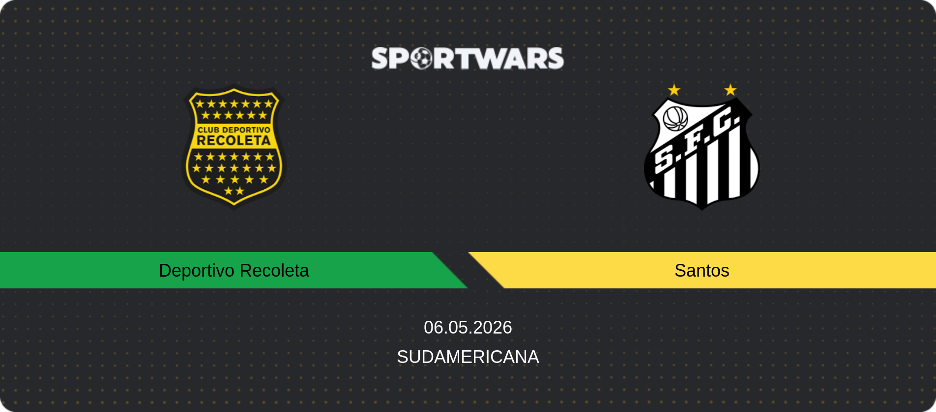 Match prediction Deportivo Recoleta — Santos, Sudamericana, 06.05.2026