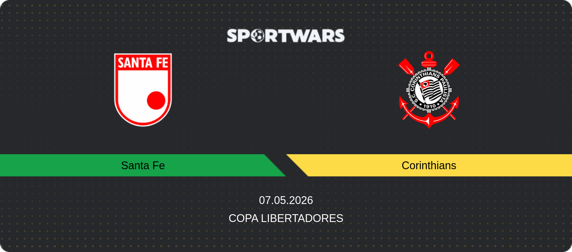 Match prediction Santa Fe — Corinthians, Copa Libertadores, 07.05.2026