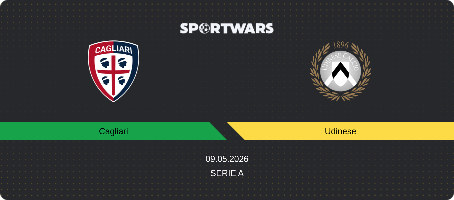 Match prediction Cagliari — Udinese, Serie A, 09.05.2026