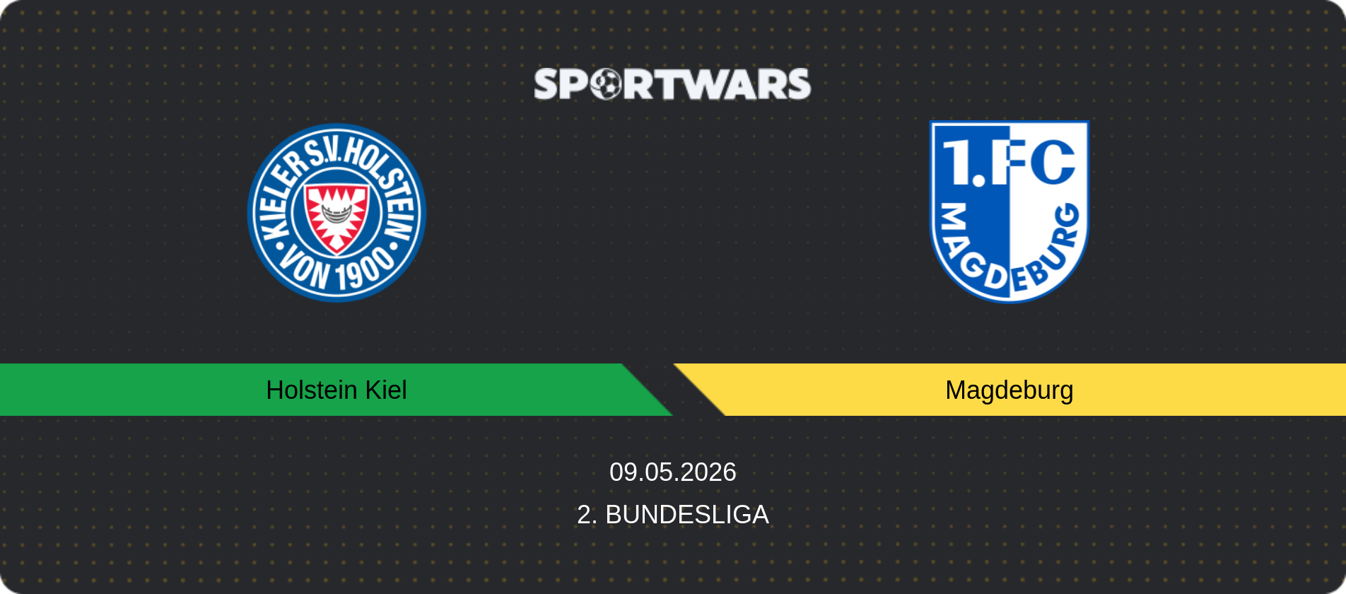 Match prediction Holstein Kiel — Magdeburg, 2. Bundesliga, 09.05.2026