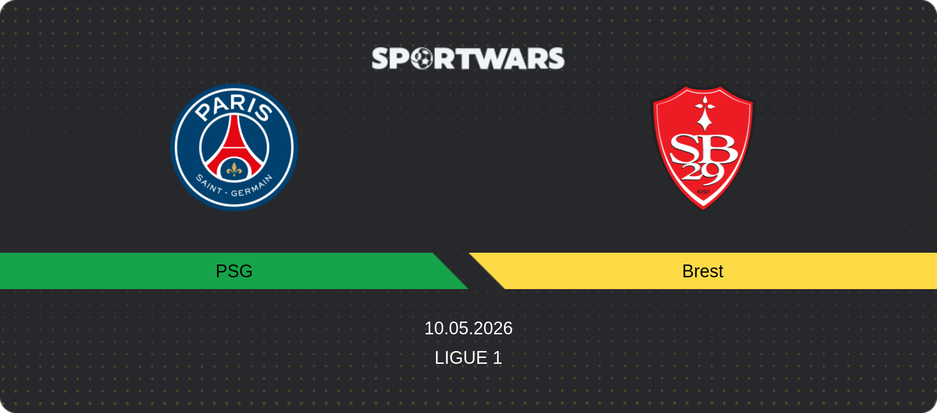 Match prediction PSG — Brest, Ligue 1, 10.05.2026