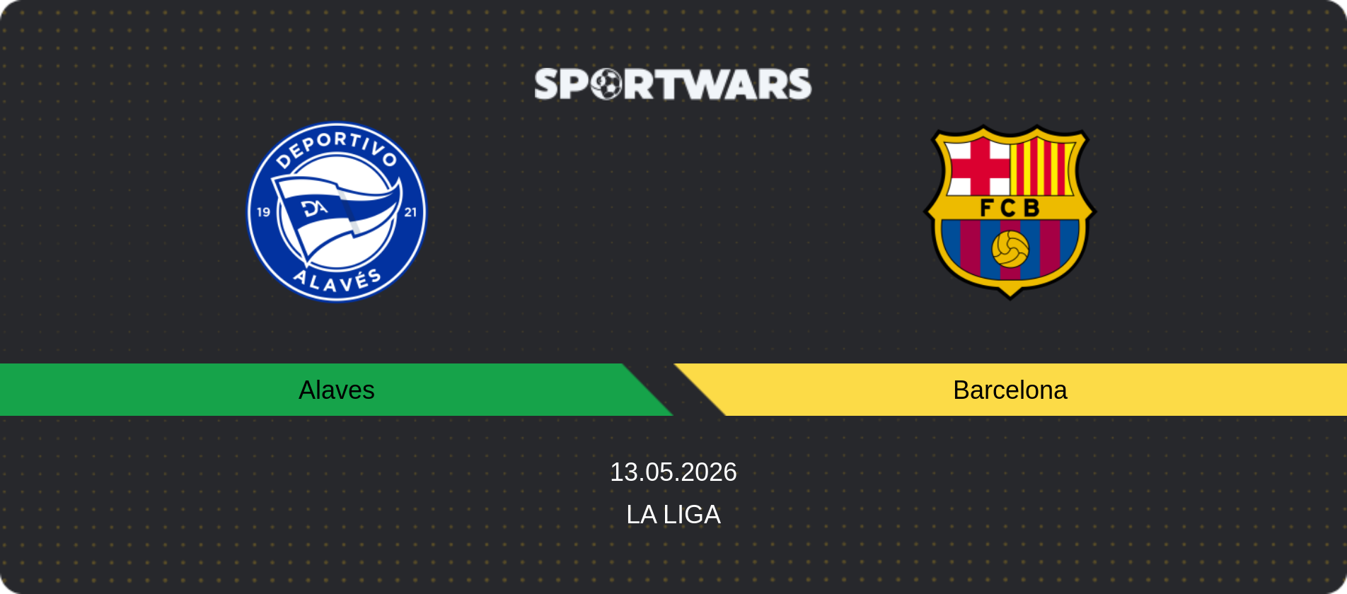 Match prediction Alaves — Barcelona, La Liga, 13.05.2026