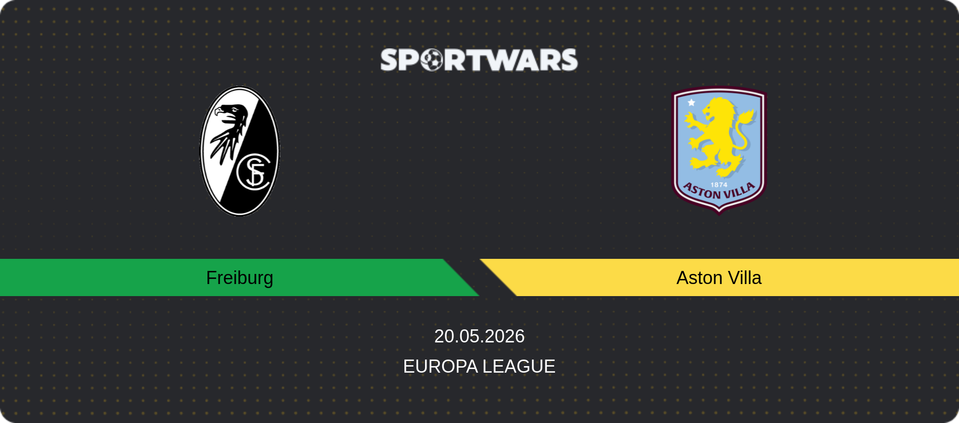 Match prediction Freiburg — Aston Villa, Europa League, 20.05.2026