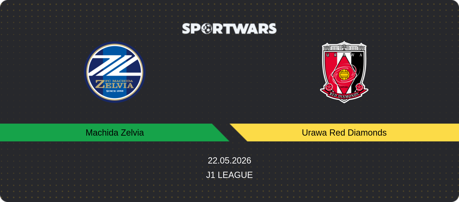 Match prediction Machida Zelvia — Urawa Red Diamonds, J1 League, 22.05.2026