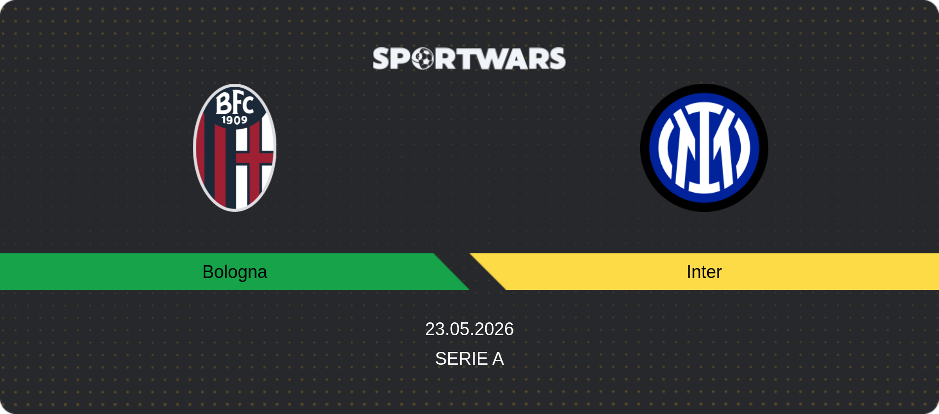 Match prediction Bologna — Inter, Serie A, 23.05.2026