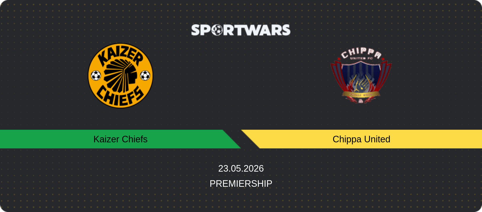 Match prediction Kaizer Chiefs — Chippa United, Premiership, 23.05.2026