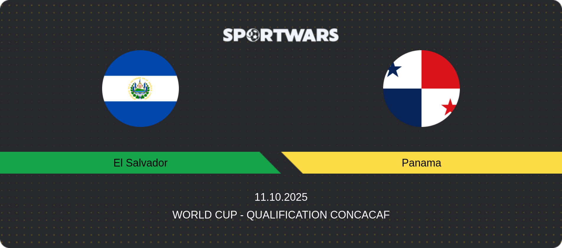 Match prediction El Salvador — Panama, World Cup - Qualification CONCACAF, 11.10.2025