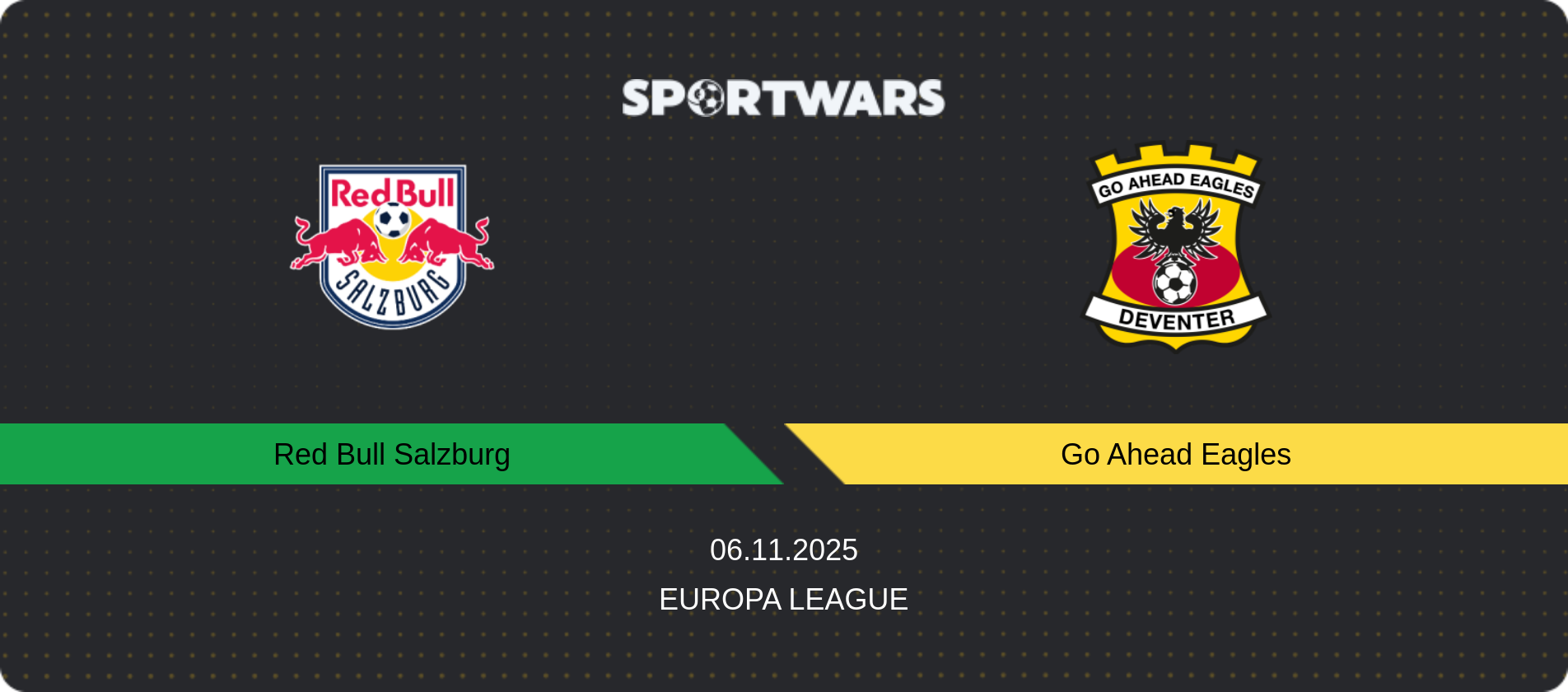 Match prediction Red Bull Salzburg — Go Ahead Eagles, Europa League, 06.11.2025