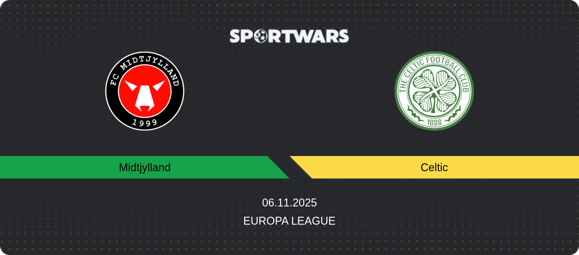 Match prediction Midtjylland — Celtic, Europa League, 06.11.2025
