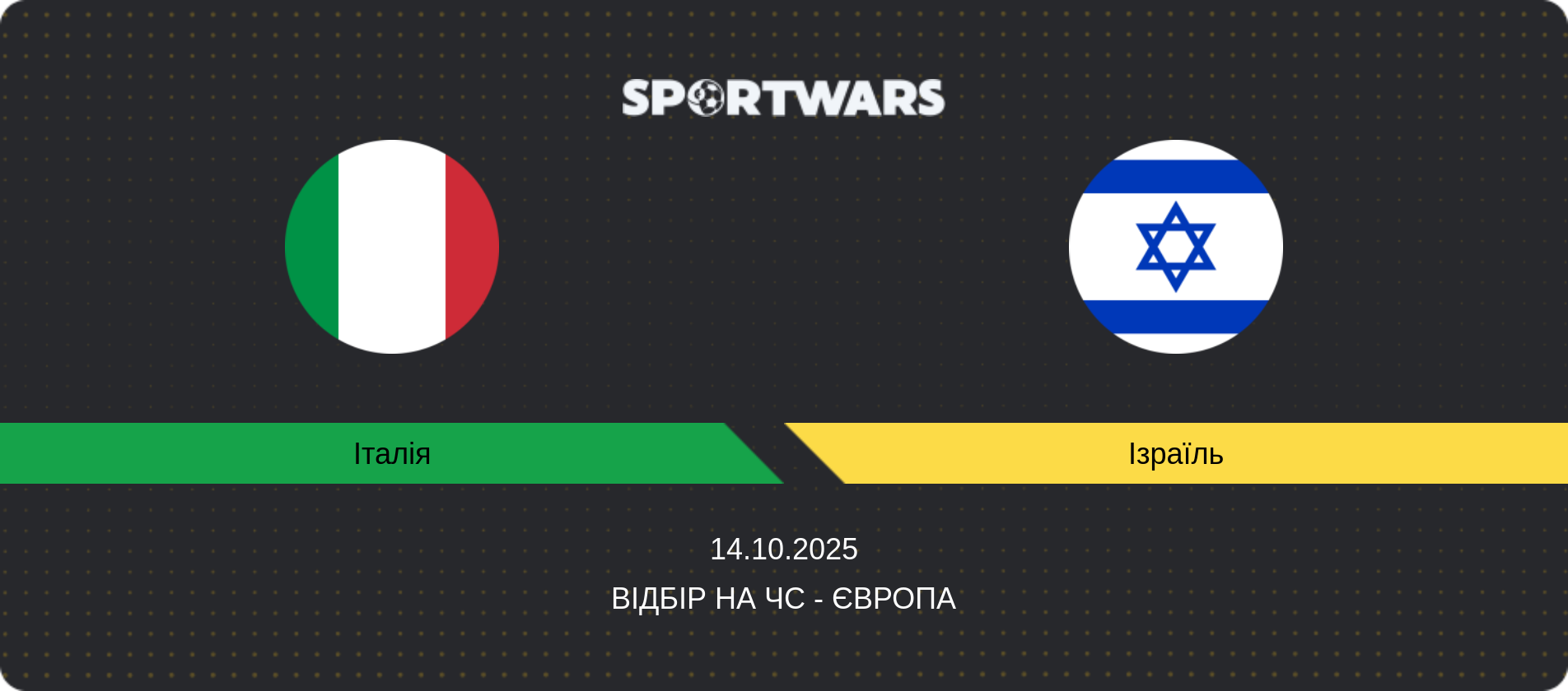 Прогноз матчу Італія - Ізраїль, Відбір на ЧС - Європа, 14.10.2025