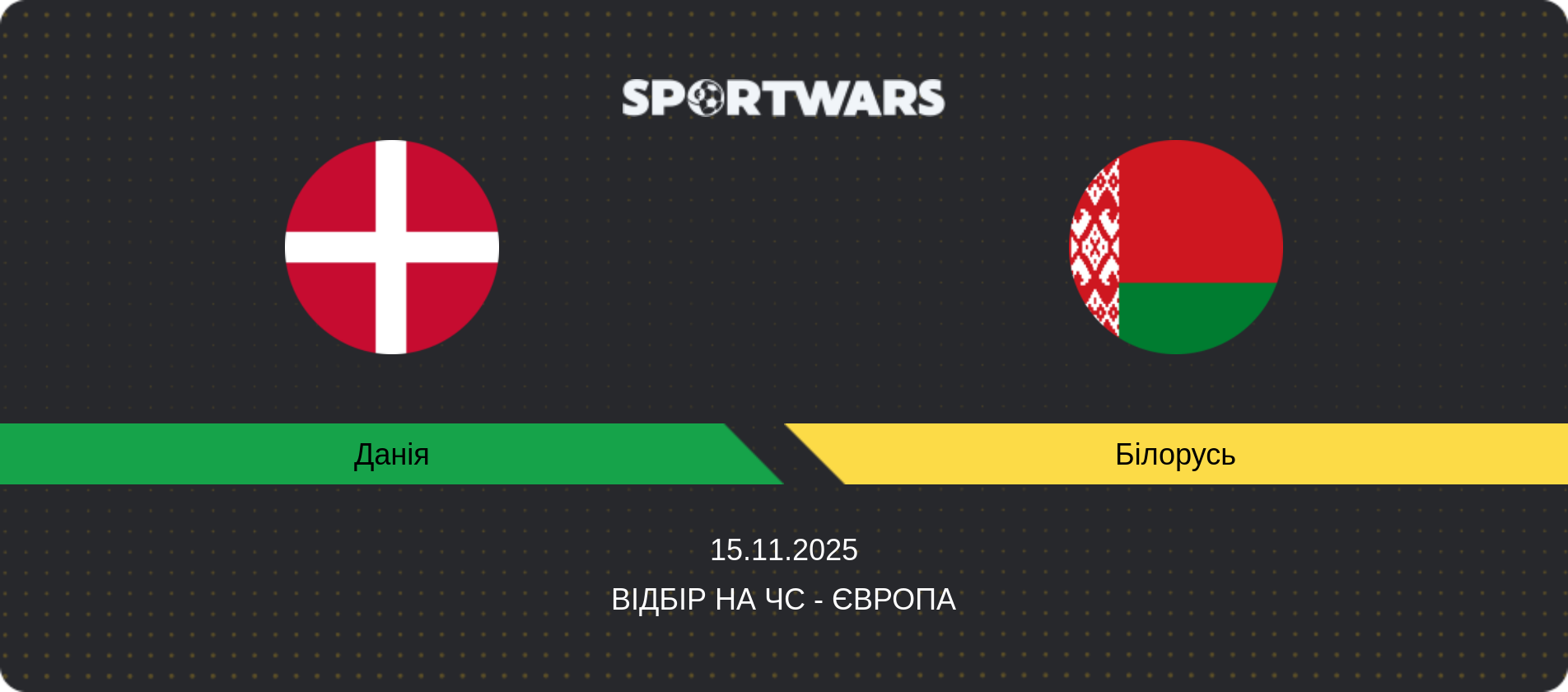 Прогноз матчу Данія - Білорусь, Відбір на ЧС - Європа, 15.11.2025