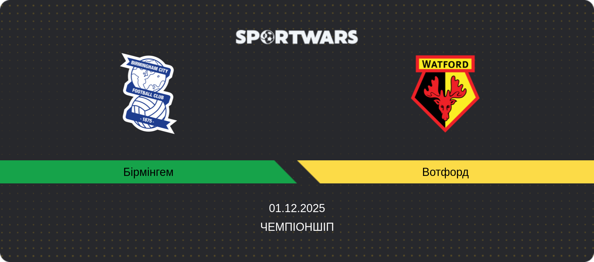 Прогноз матчу Бірмінгем - Вотфорд, Чемпіоншіп, 01.12.2025