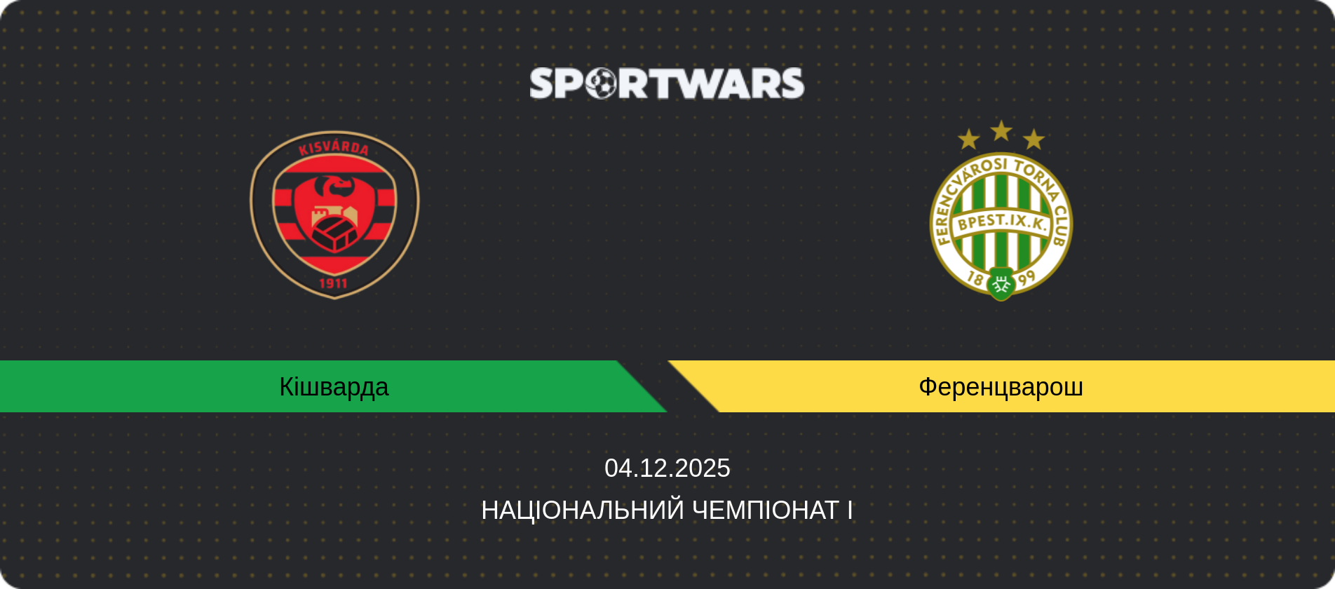 Прогноз матчу Кішварда - Ференцварош, Національний чемпіонат I, 04.12.2025