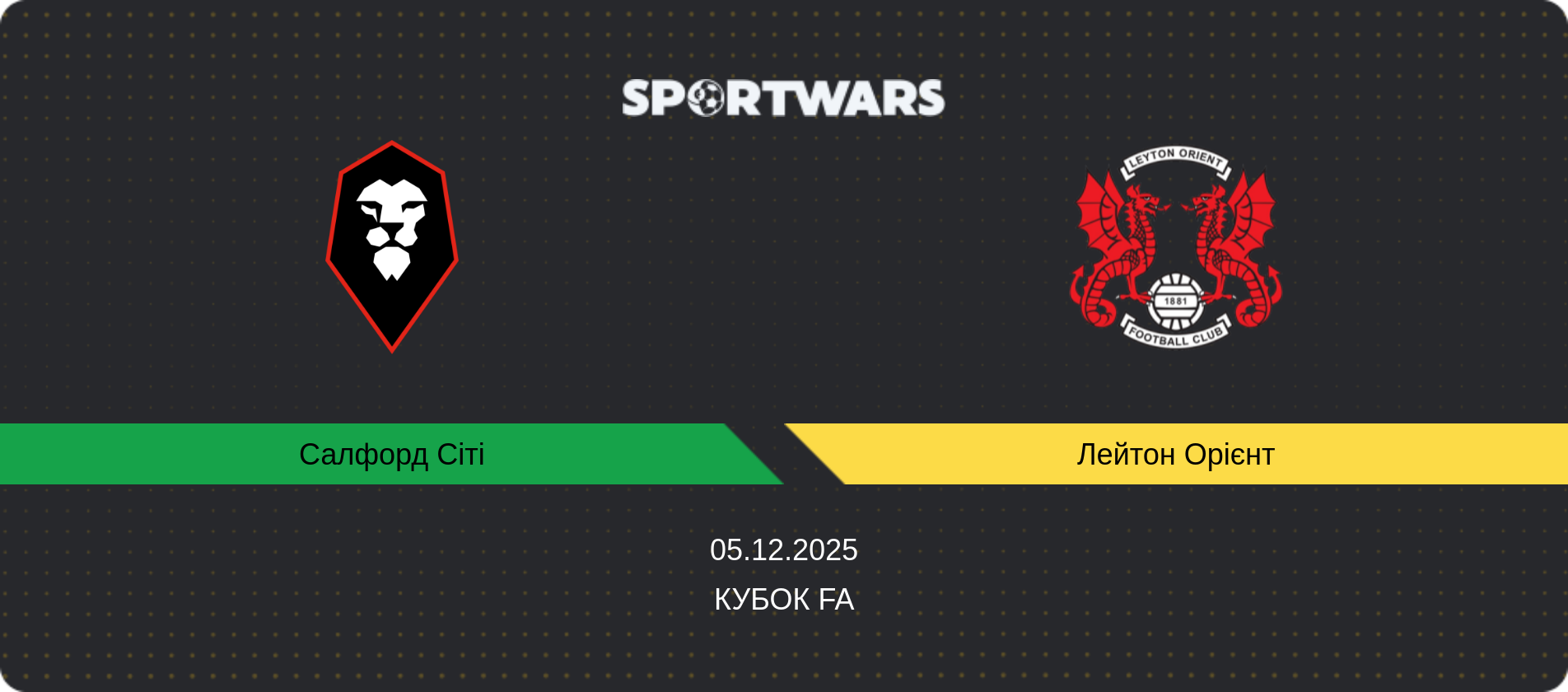 Прогноз матчу Салфорд Сіті - Лейтон Орієнт, Кубок FA, 05.12.2025