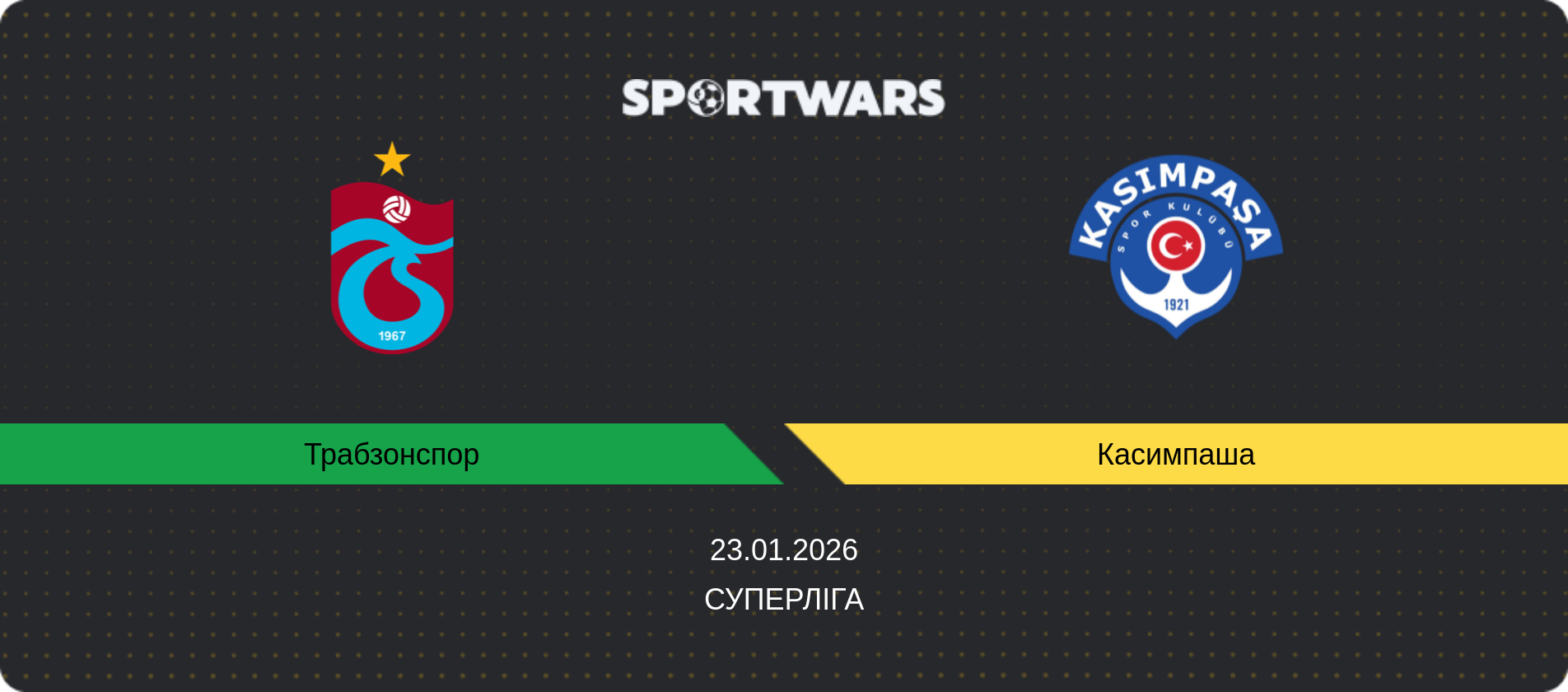 Прогноз матчу Трабзонспор - Касимпаша, Суперліга, 23.01.2026
